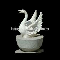 Marble carving goose statue