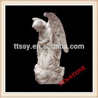 Marble carving angel sculpture