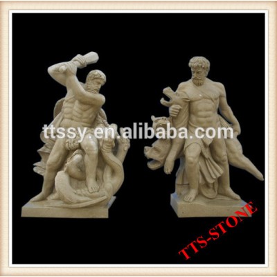 Outdoor roman figure marble statue