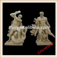 Outdoor roman figure marble statue