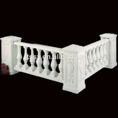 Outdoor marble column railing