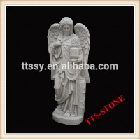 Marble cemetery angel statue