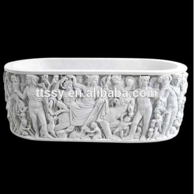 White Marble Stone Bathtub For Sale