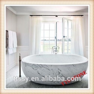 Cultured marble freestanding bathtub