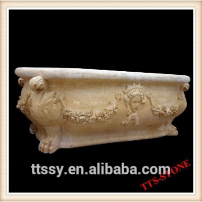 Freestanding marble carving bathroom tub